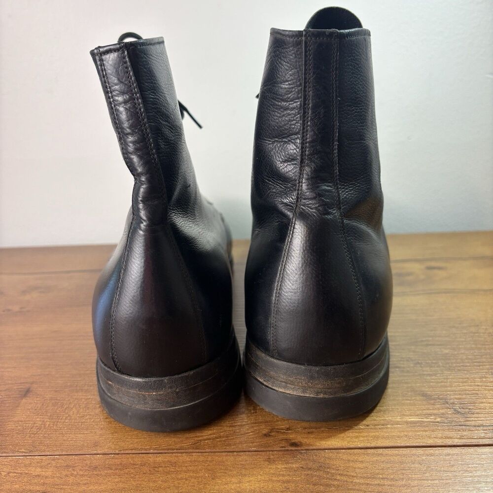 Vintage E Vogel Custom Bespoke Mens Black Leather Ankle Boots Sz 10 10.5 D USA - Picture 3 of 14
